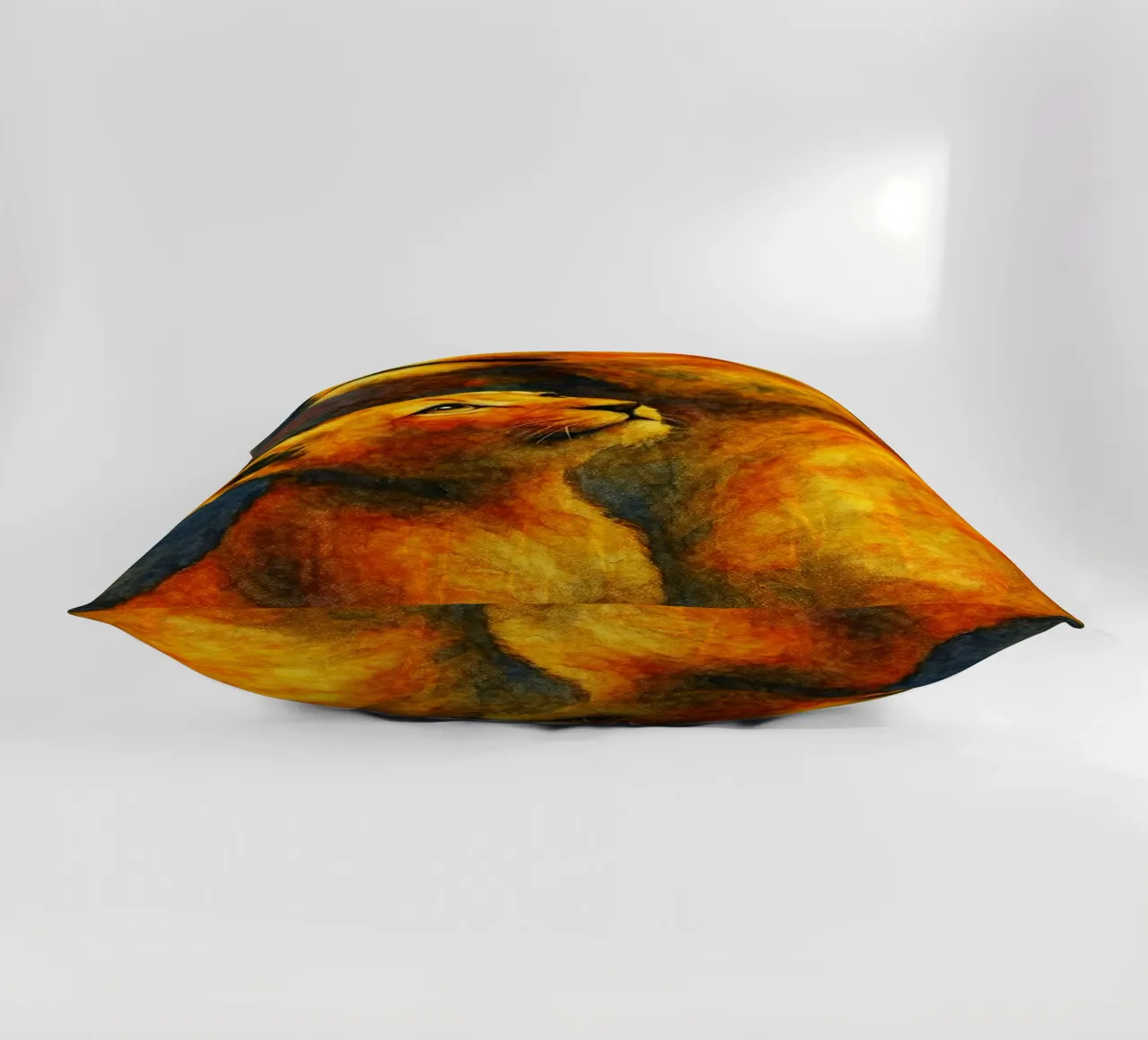 leone e cubo pittura colorata cuscino da toegoe