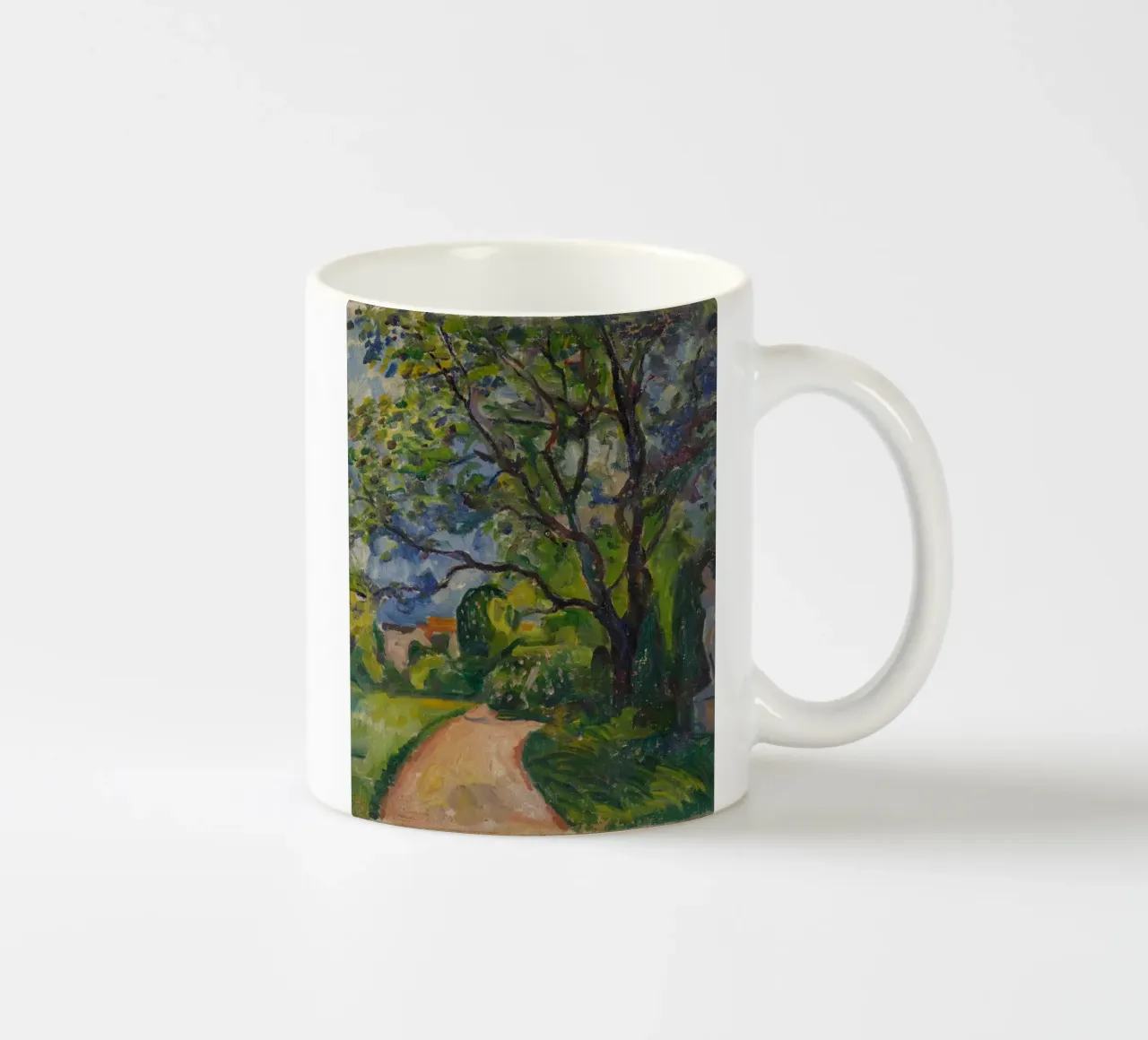 Edvard Munch - Strada in mezzo alla foresta tazza in ceramica da Rachel Gallery