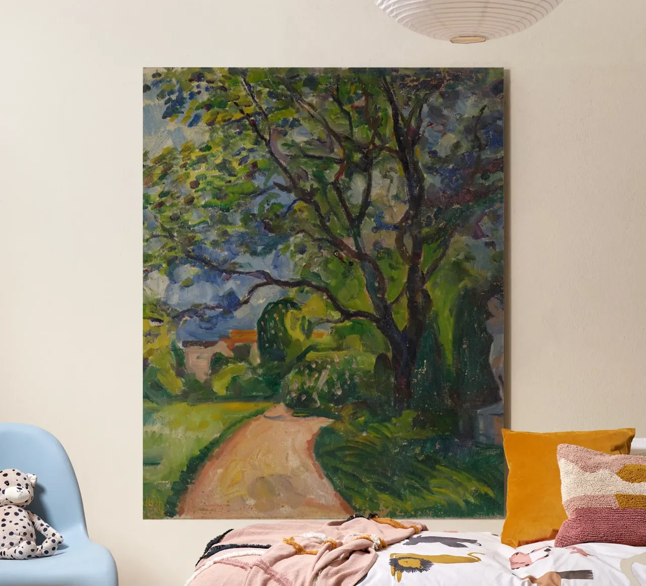 Edvard Munch - Straße in der Mitte des Waldes Alu-Dibond von Rachel Gallery