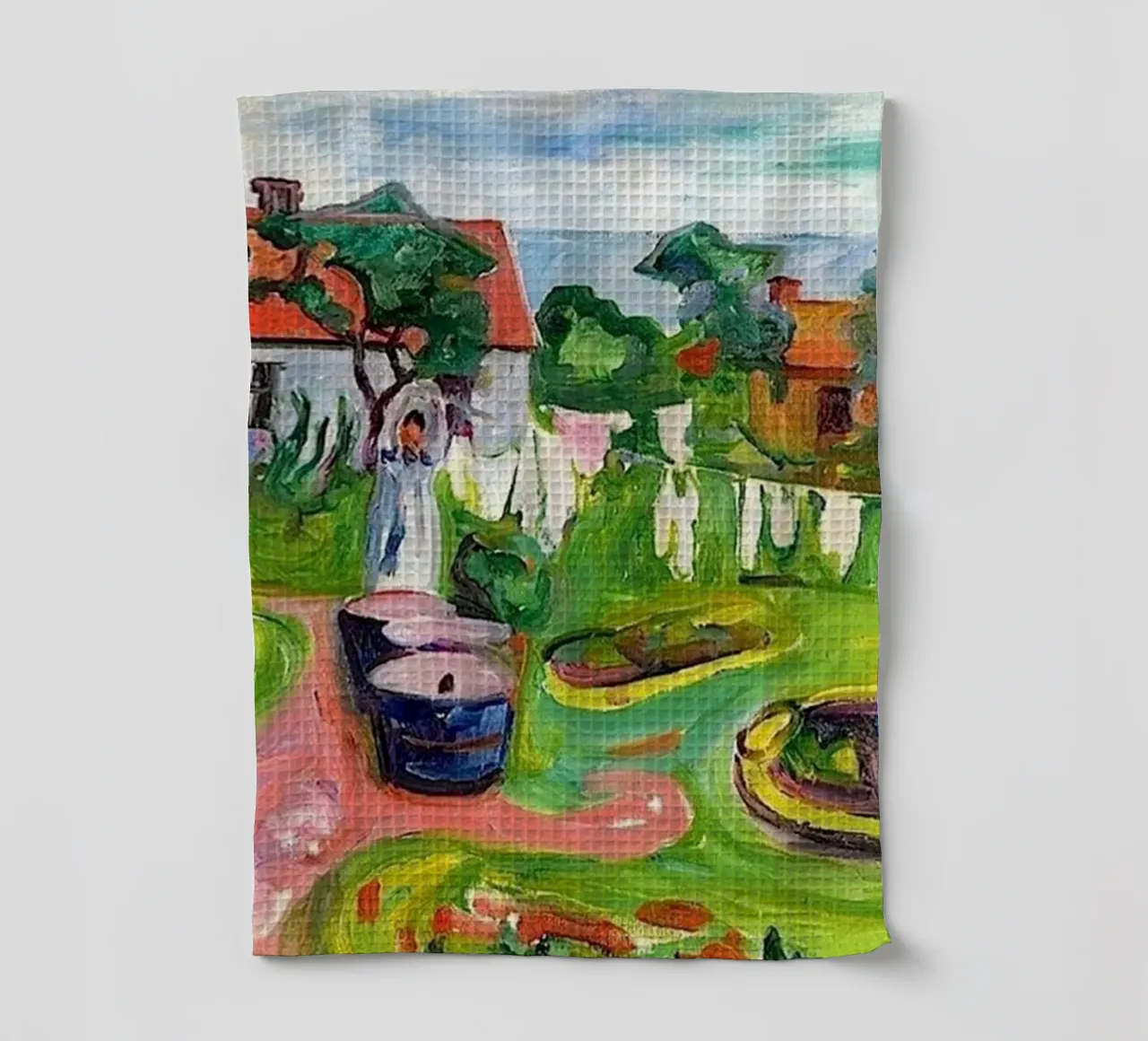 Edvard Munch - Villaggio Astratto canovaccio da cucina da Rachel Gallery