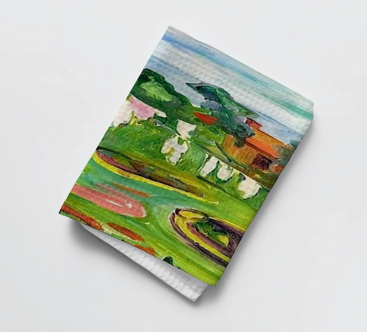 Edvard Munch - Villaggio Astratto canovaccio da cucina da Rachel Gallery