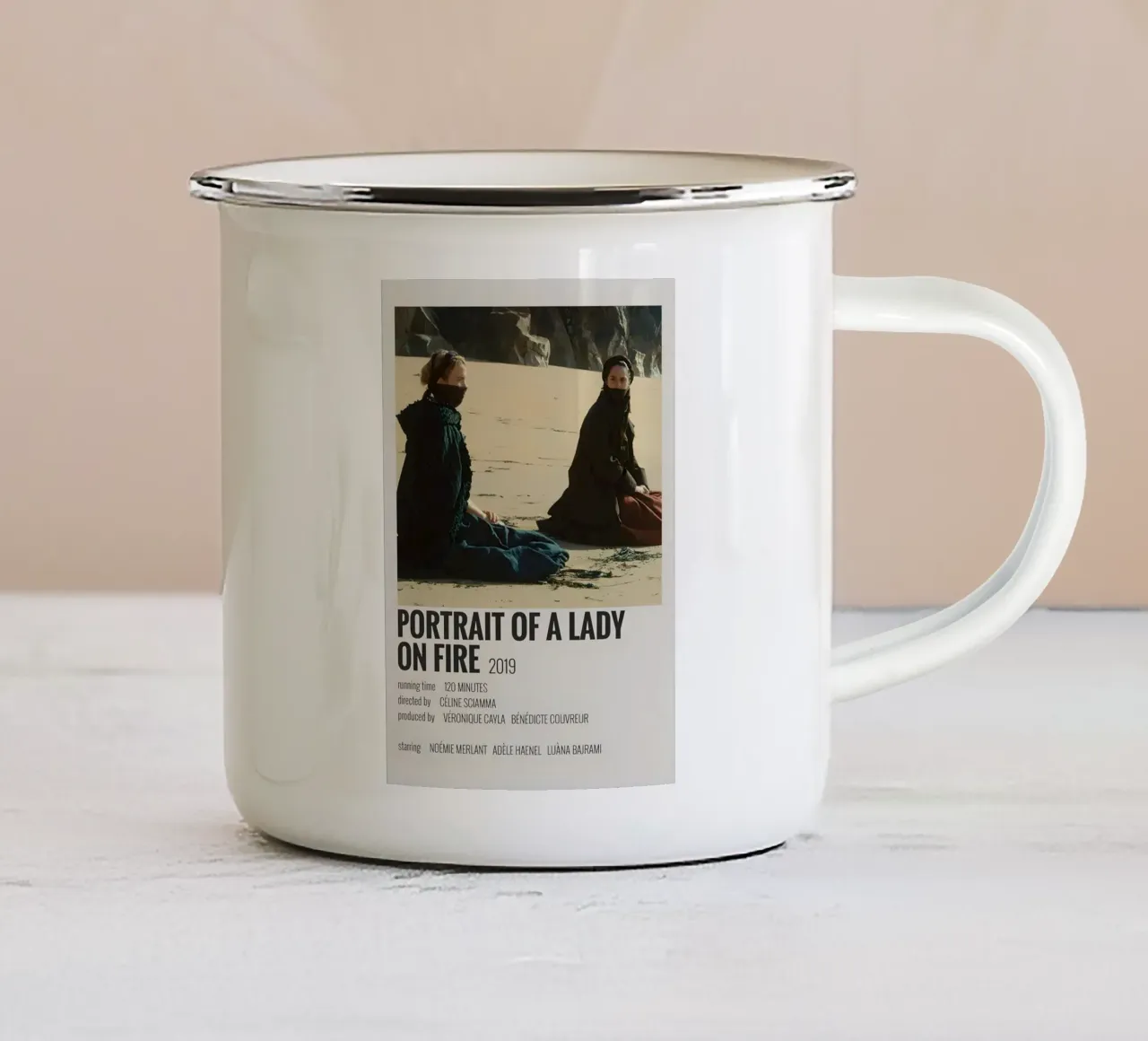 PORTRAIT OF A LADY ON FIRE 2019 tazza in smalto da MVFminimalist
