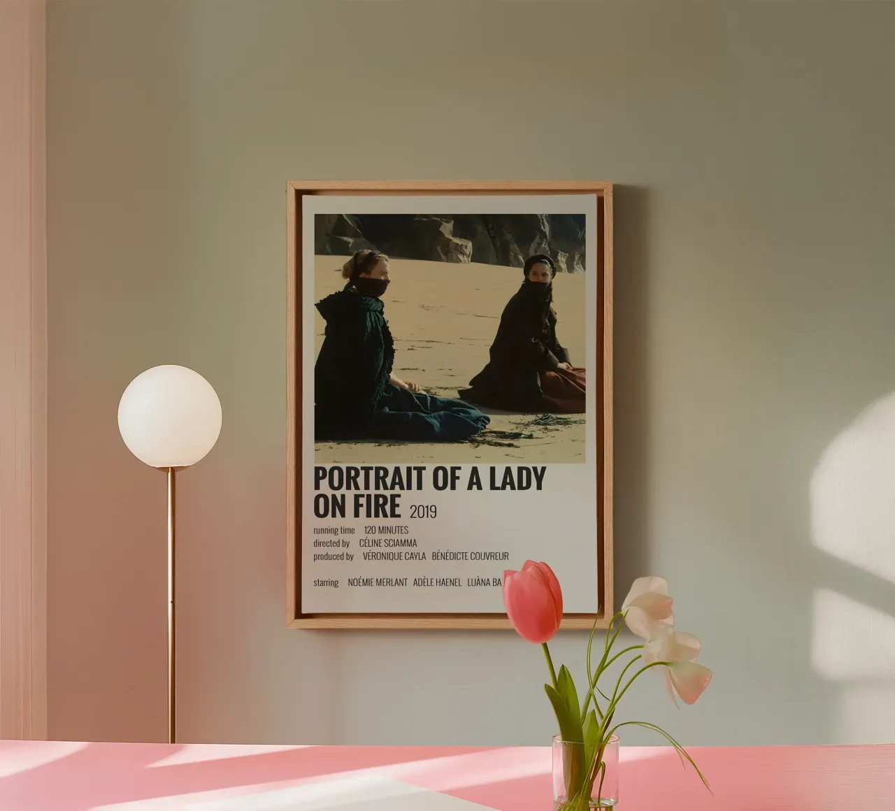 PORTRAIT OF A LADY ON FIRE 2019 canvas met Baklijst van MVFminimalist