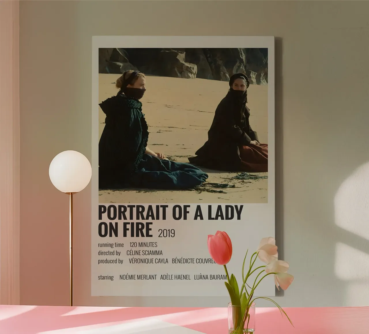 PORTRAIT OF A LADY ON FIRE 2019 canvas met Baklijst van MVFminimalist