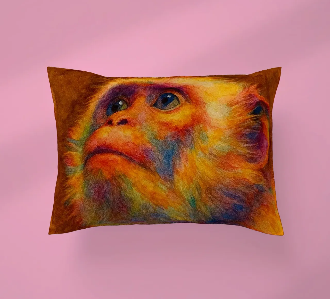scimmia e il suo cubo pittura colorata cuscino da toegoe