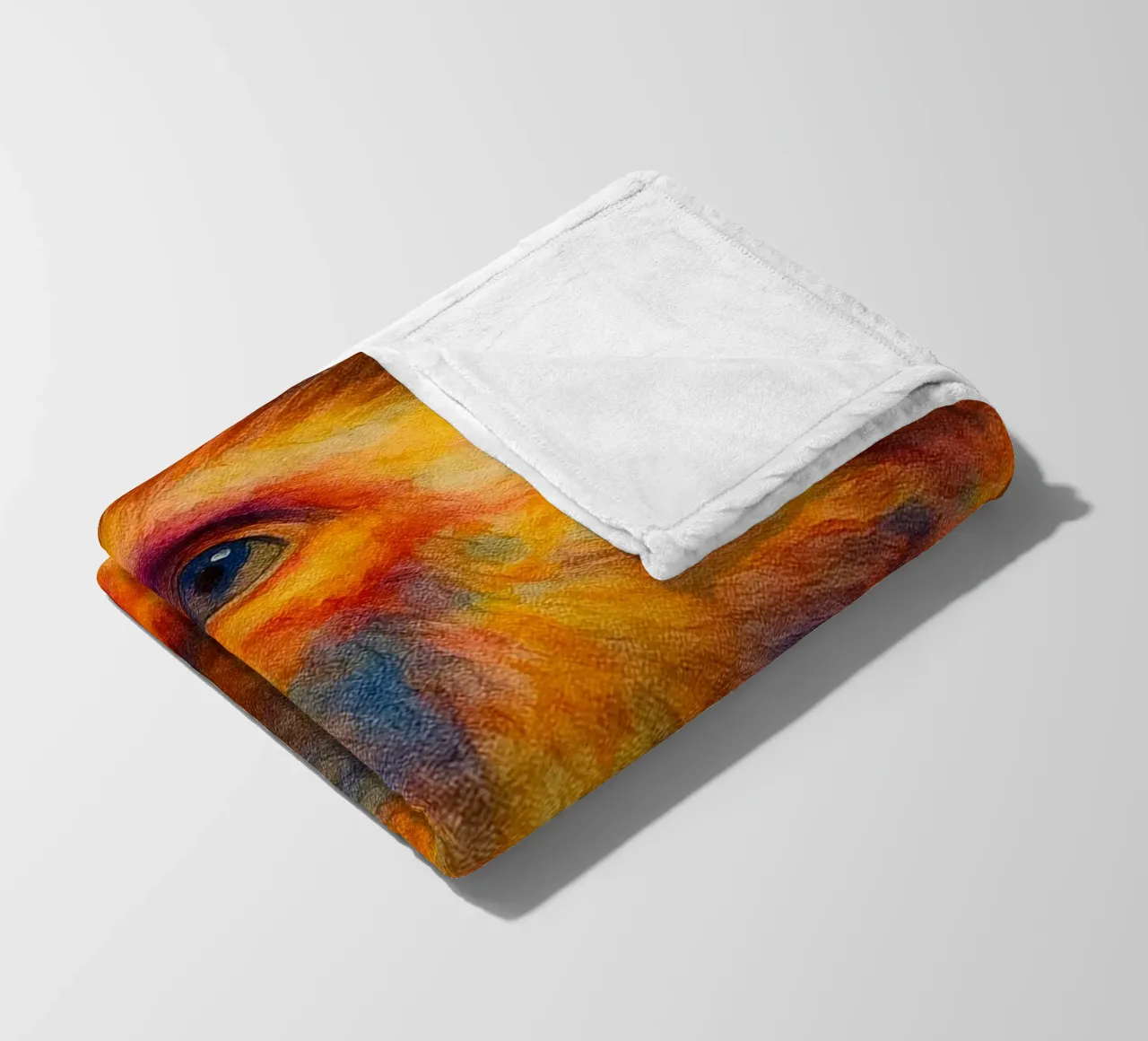 scimmia e il suo cubo pittura colorata coperta in pile da toegoe