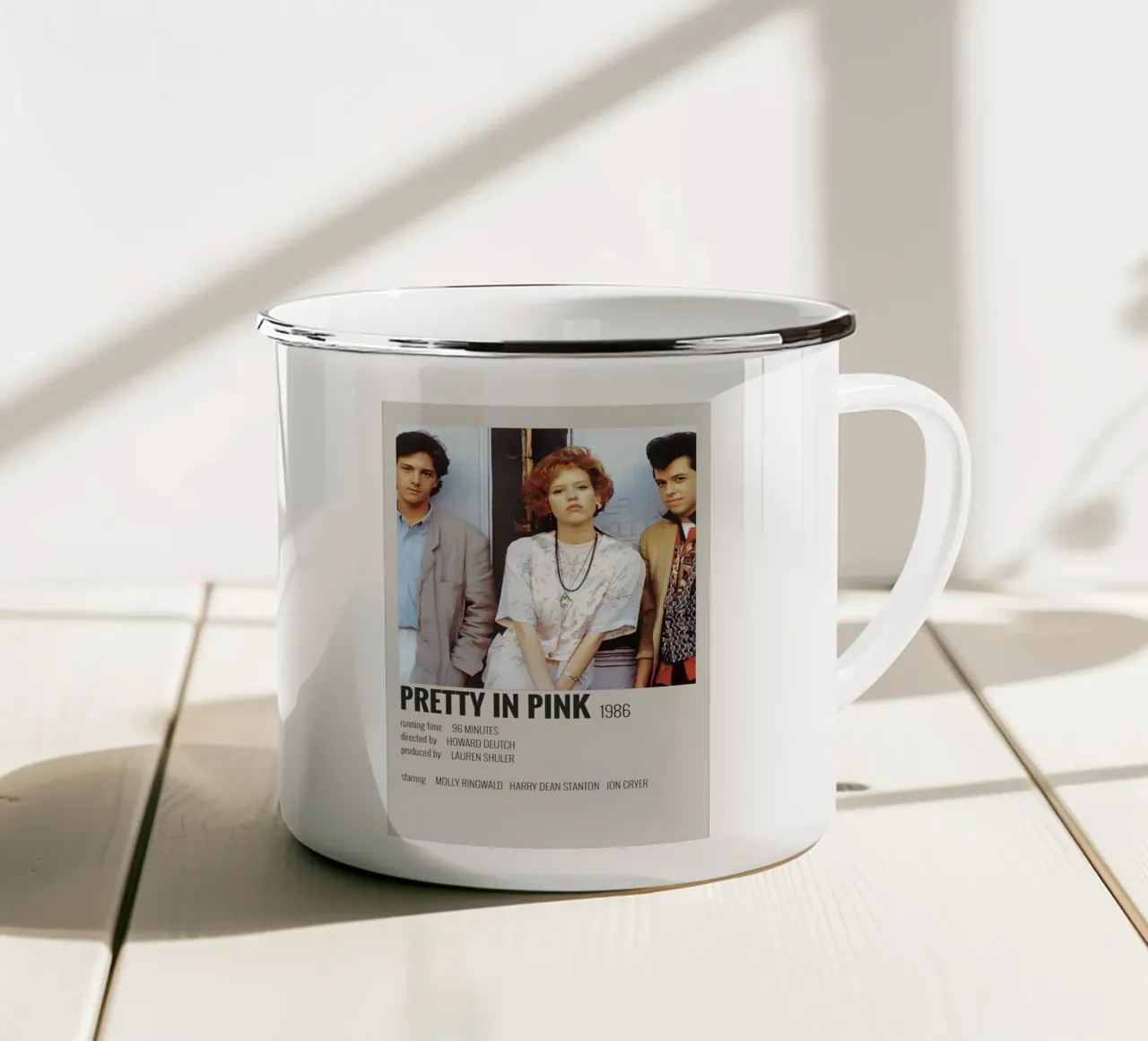 PRETTY IN PINK 1986 tazza in smalto da MVFminimalist