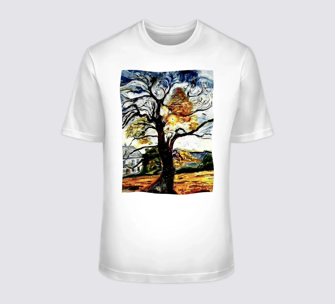 Edvard Munch - Big Tree Abstract t-shirt by Rachel Gallery