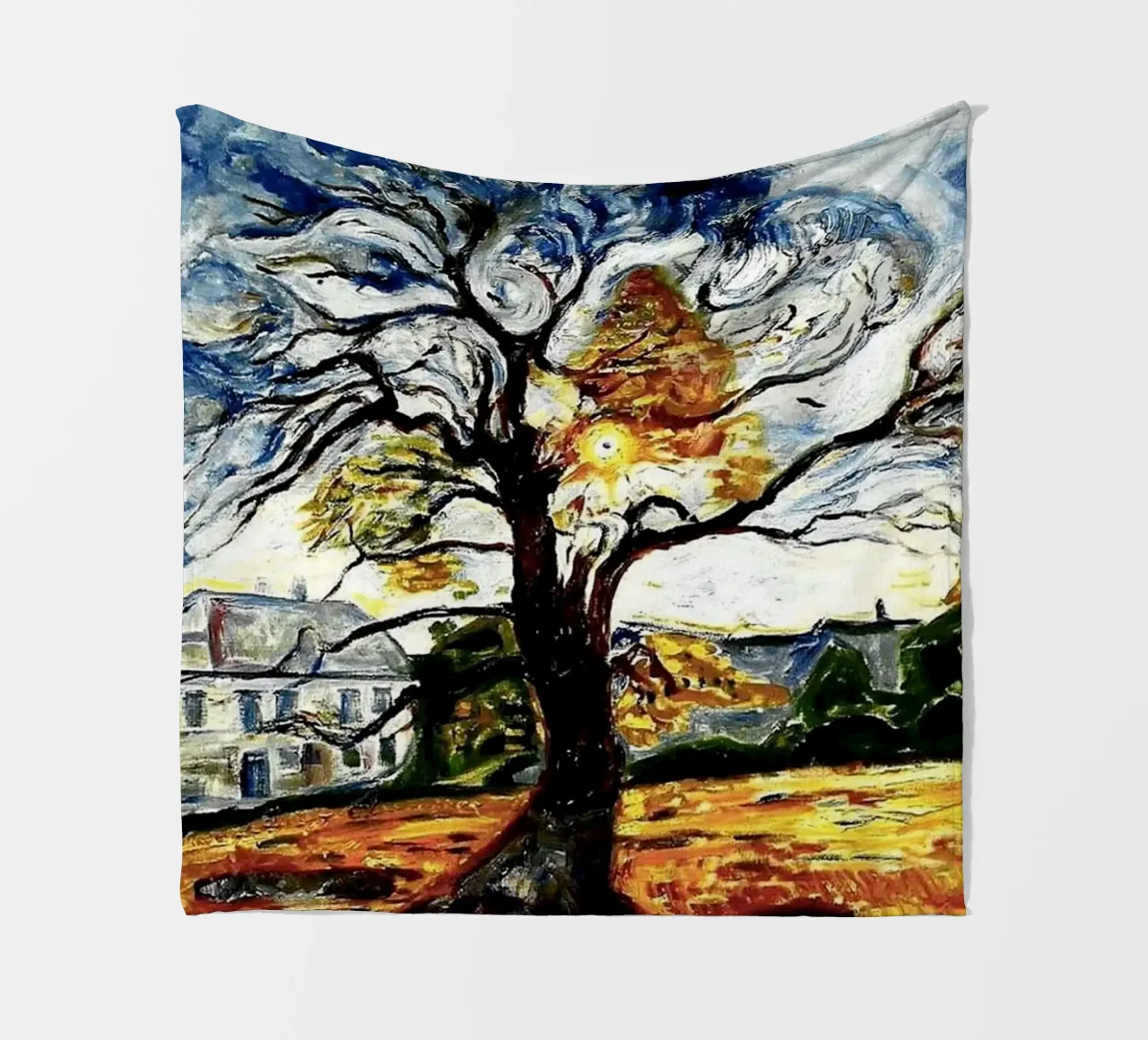 Edvard Munch - Grande albero astratto coperta in pile da Rachel Gallery
