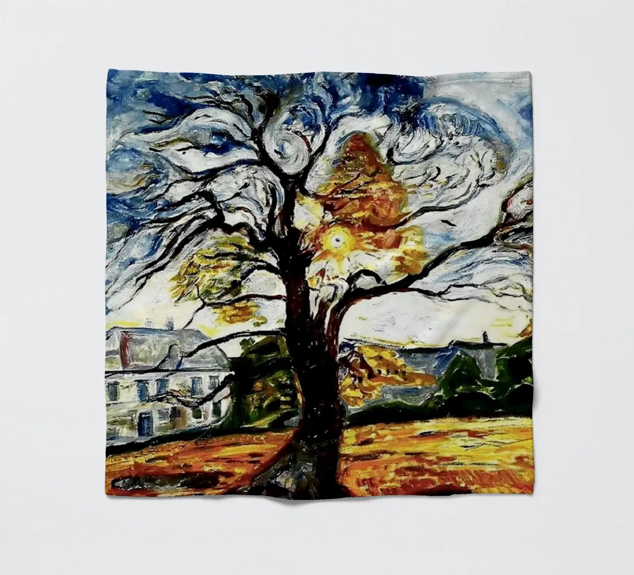 Edvard Munch - Grande albero astratto coperta in pile da Rachel Gallery