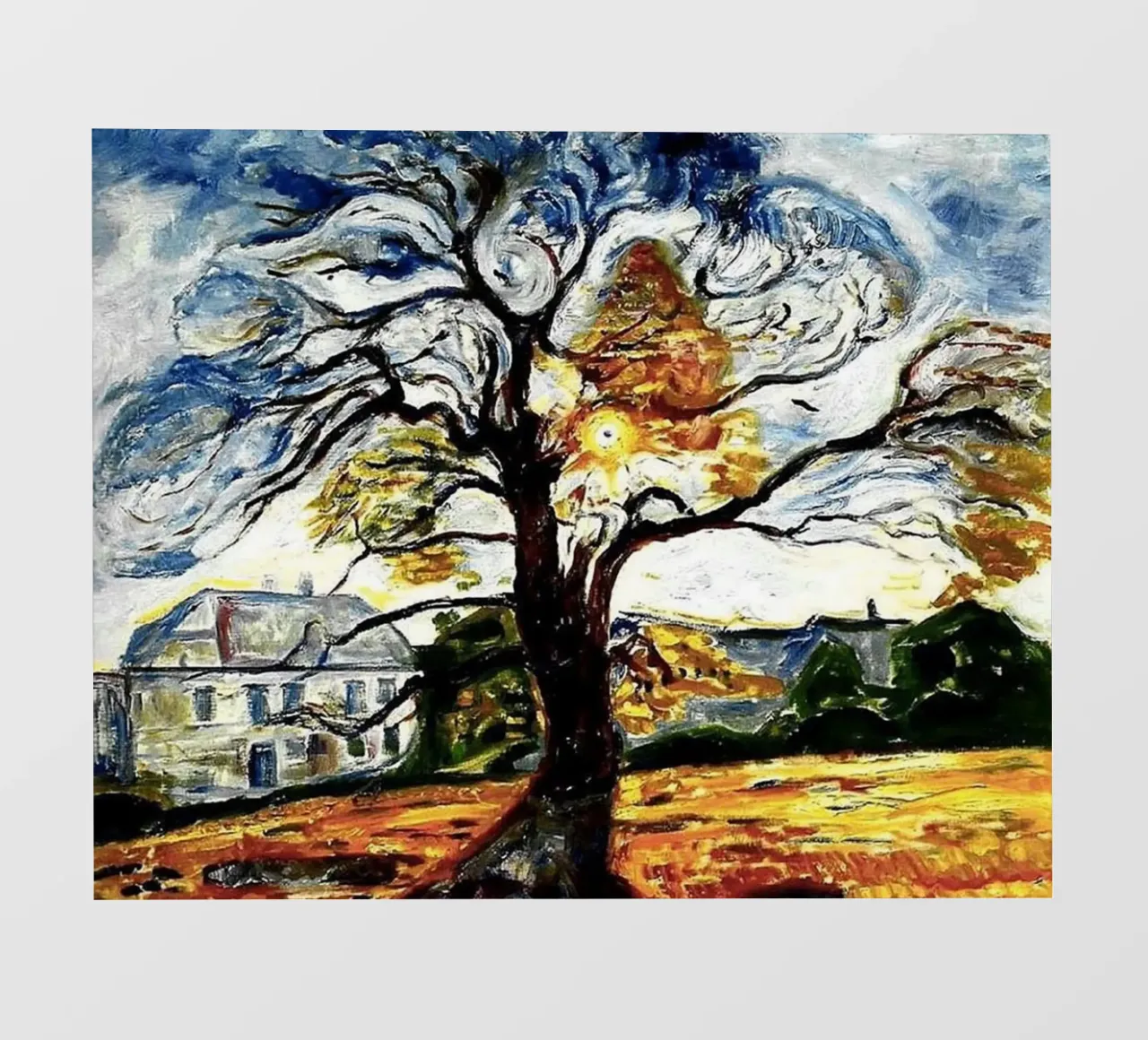 Edvard Munch - Grande albero astratto pellicola backlit da Rachel Gallery