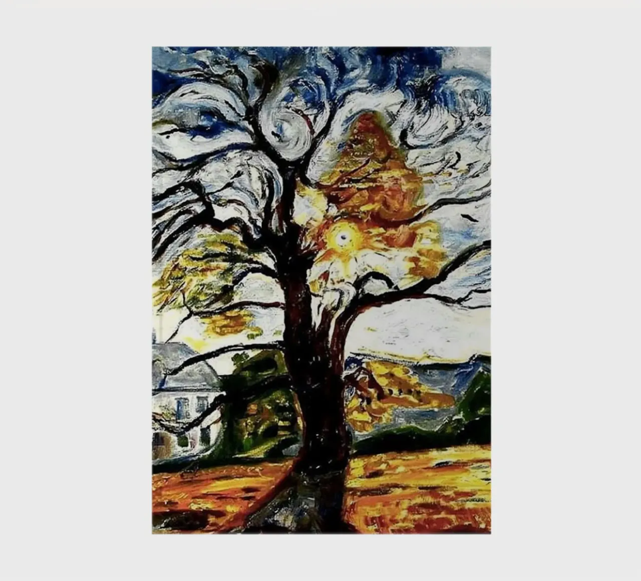Edvard Munch - Big Tree Abstract notebook by Rachel Gallery