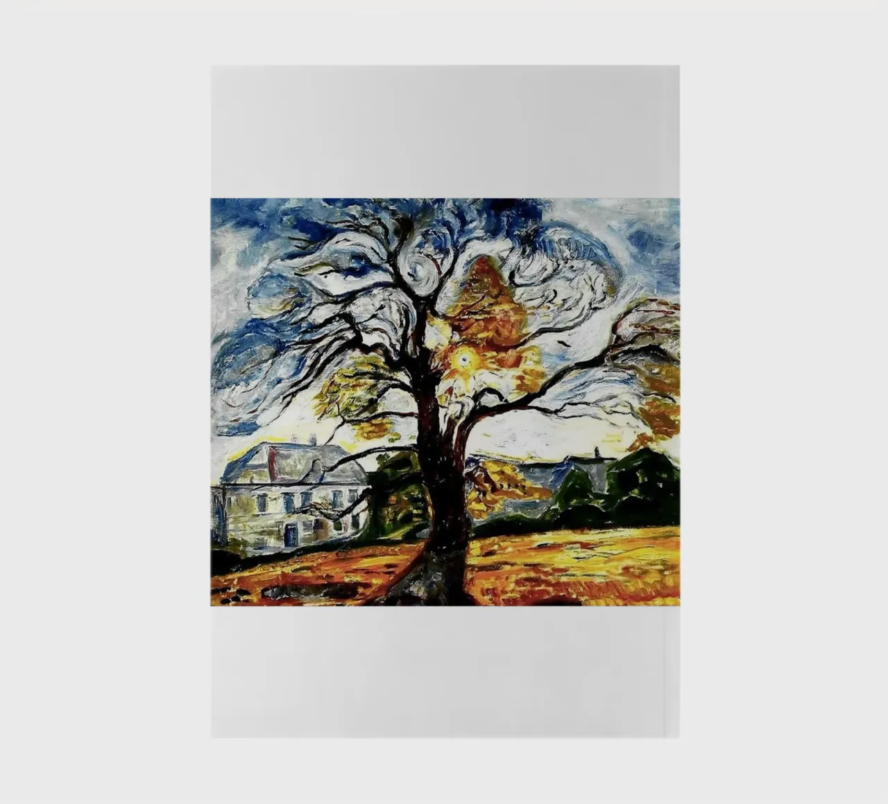 Edvard Munch - Big Tree Abstract notebook by Rachel Gallery
