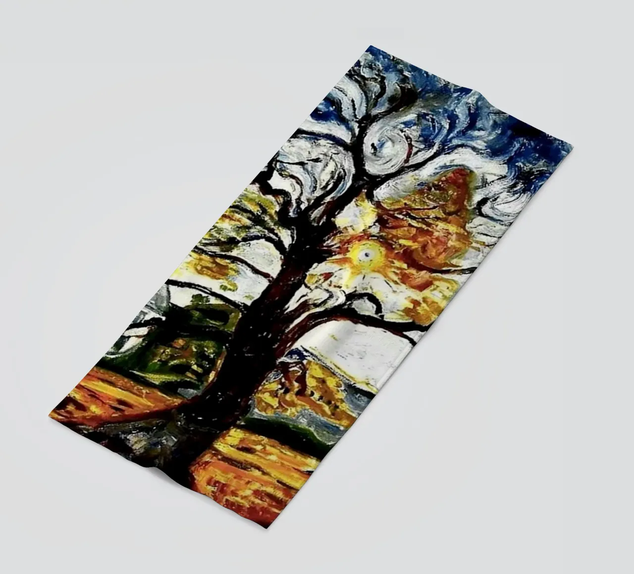 Edvard Munch - Big Tree Abstract beach towel by Rachel Gallery
