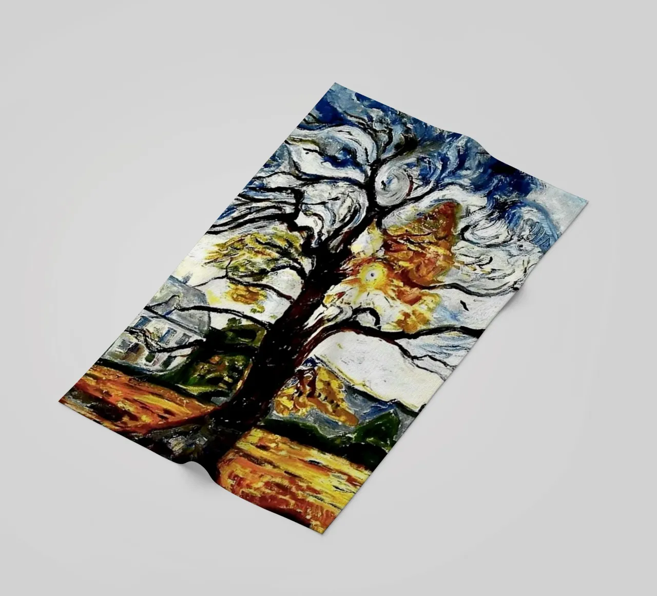 Edvard Munch - Big Tree Abstract beach towel by Rachel Gallery