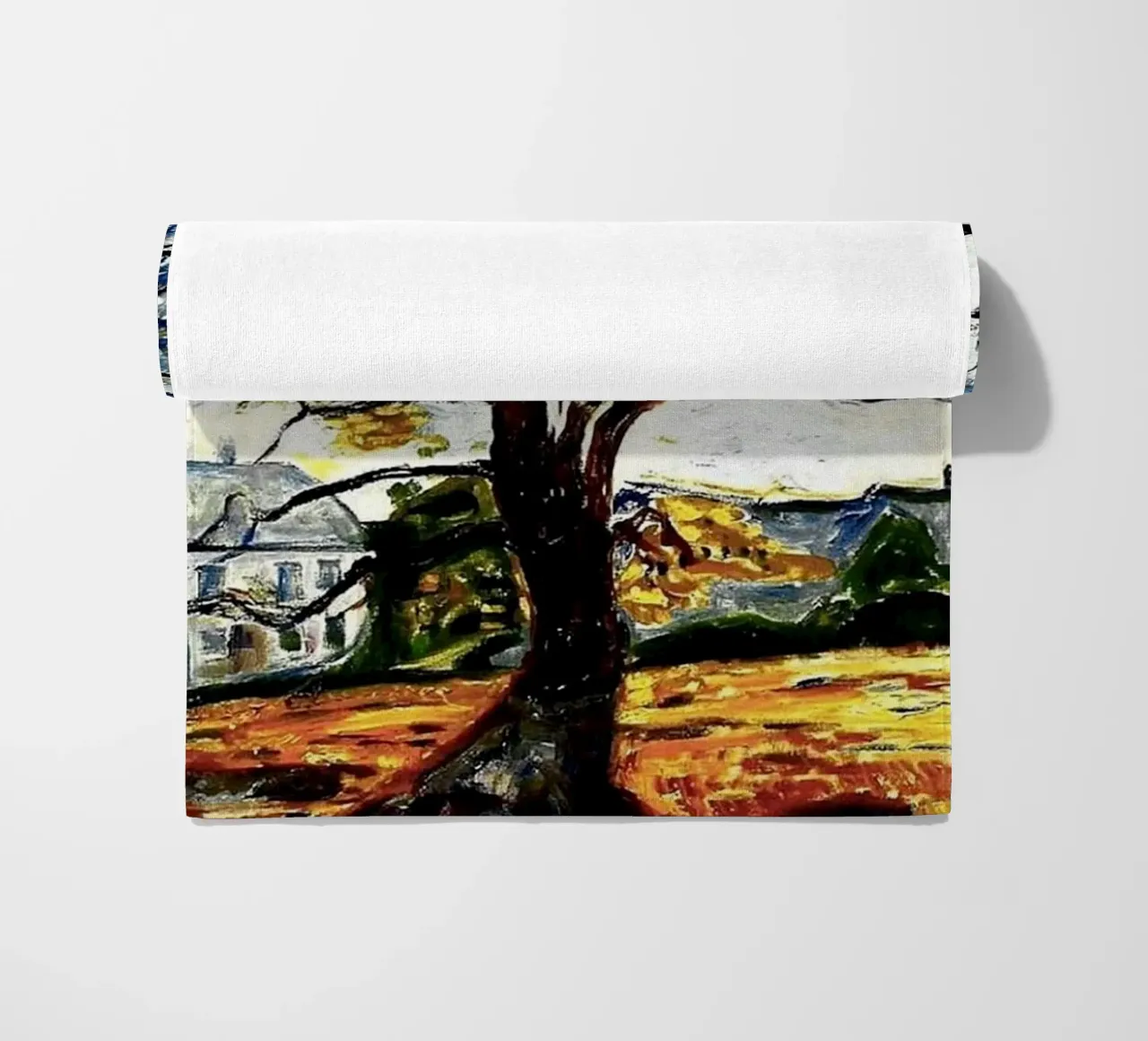 Edvard Munch - Big Tree Abstract beach towel by Rachel Gallery