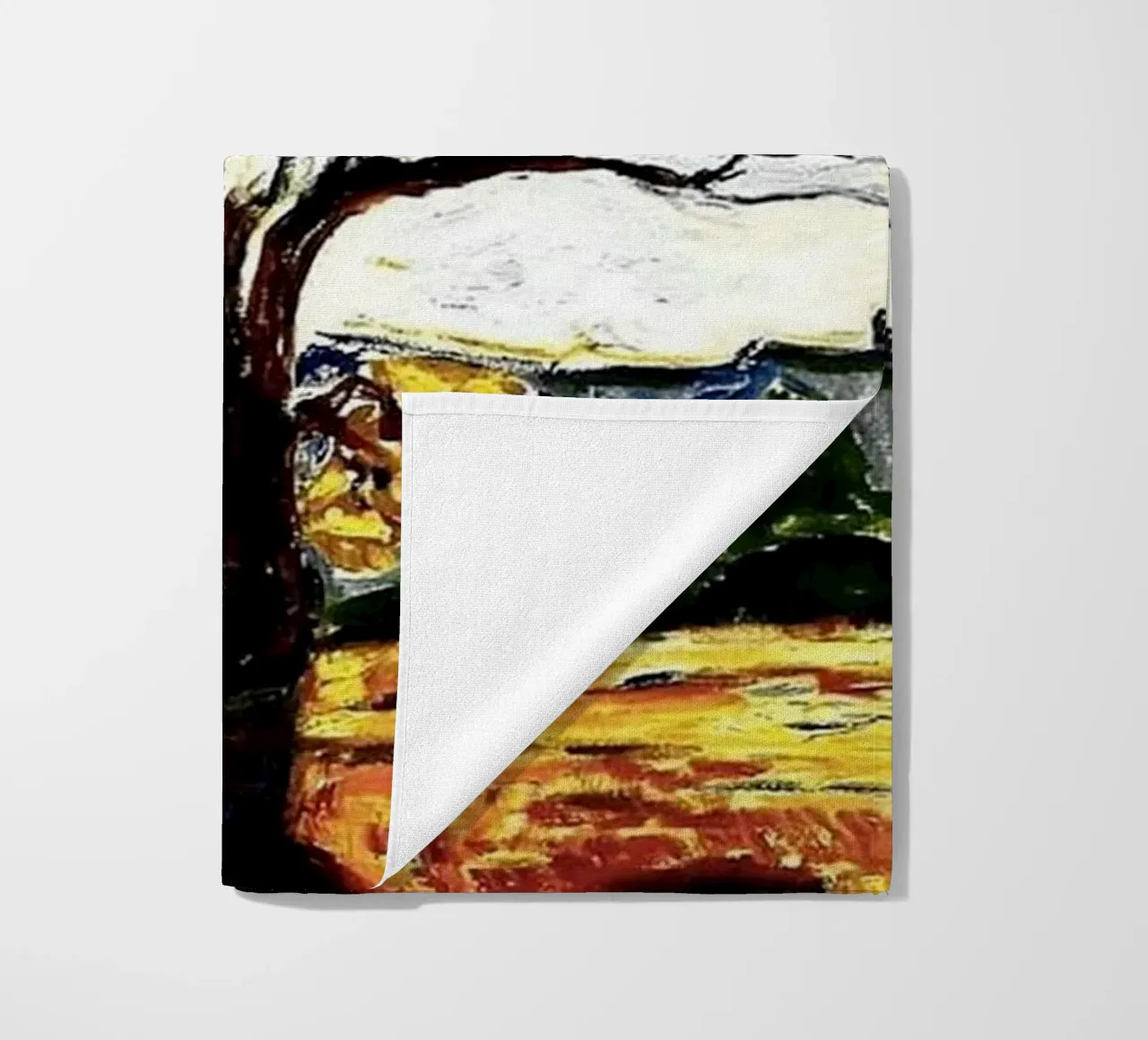 Edvard Munch - Big Tree Abstract beach towel by Rachel Gallery