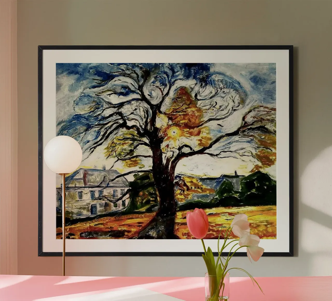 Edvard Munch - Grande albero astratto carta hahnemühle da Rachel Gallery