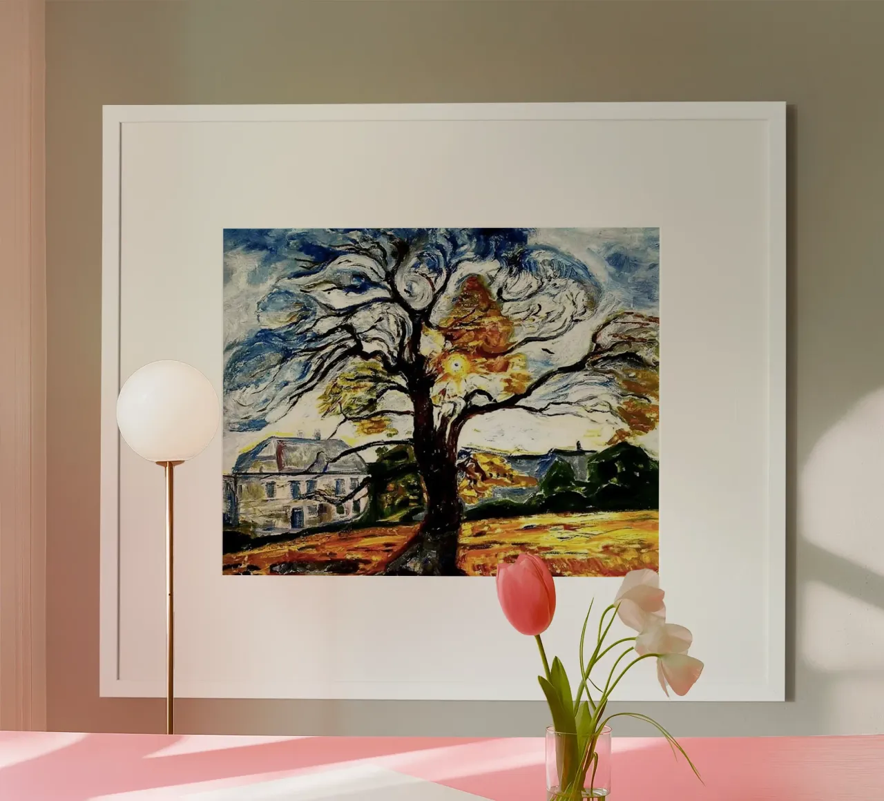 Edvard Munch - Grande albero astratto carta hahnemühle da Rachel Gallery