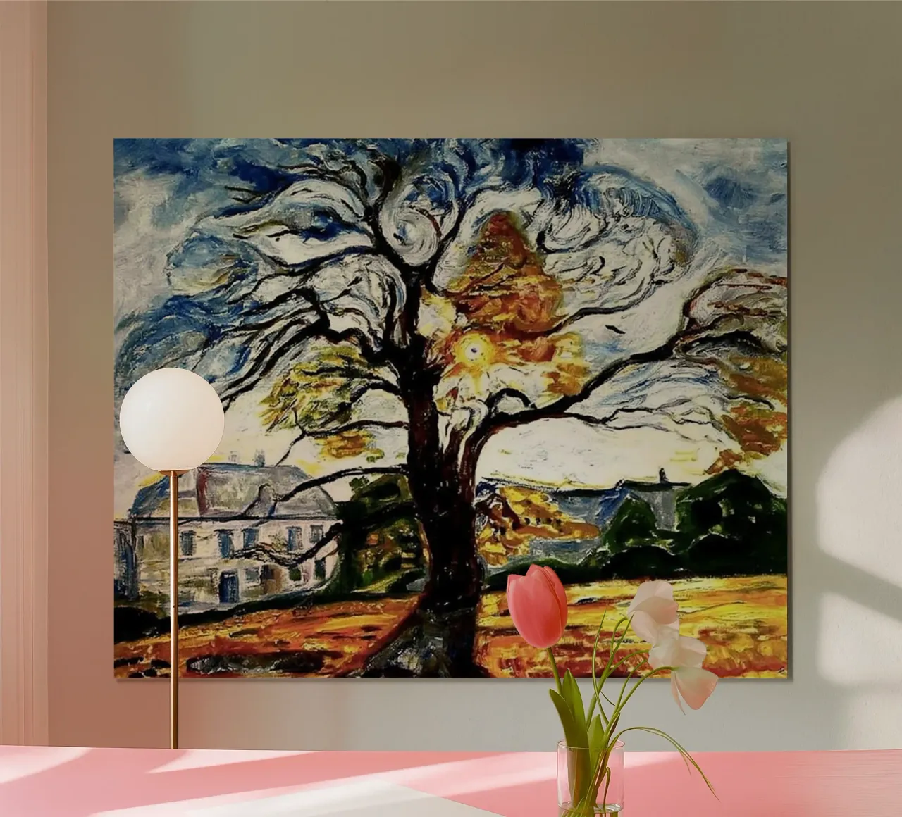 Edvard Munch - Grande albero astratto carta hahnemühle da Rachel Gallery