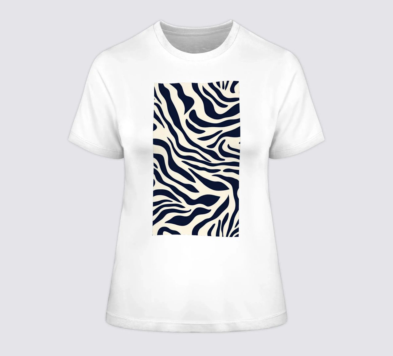 Zebra Print Pattern t-shirt da donna da graphic design