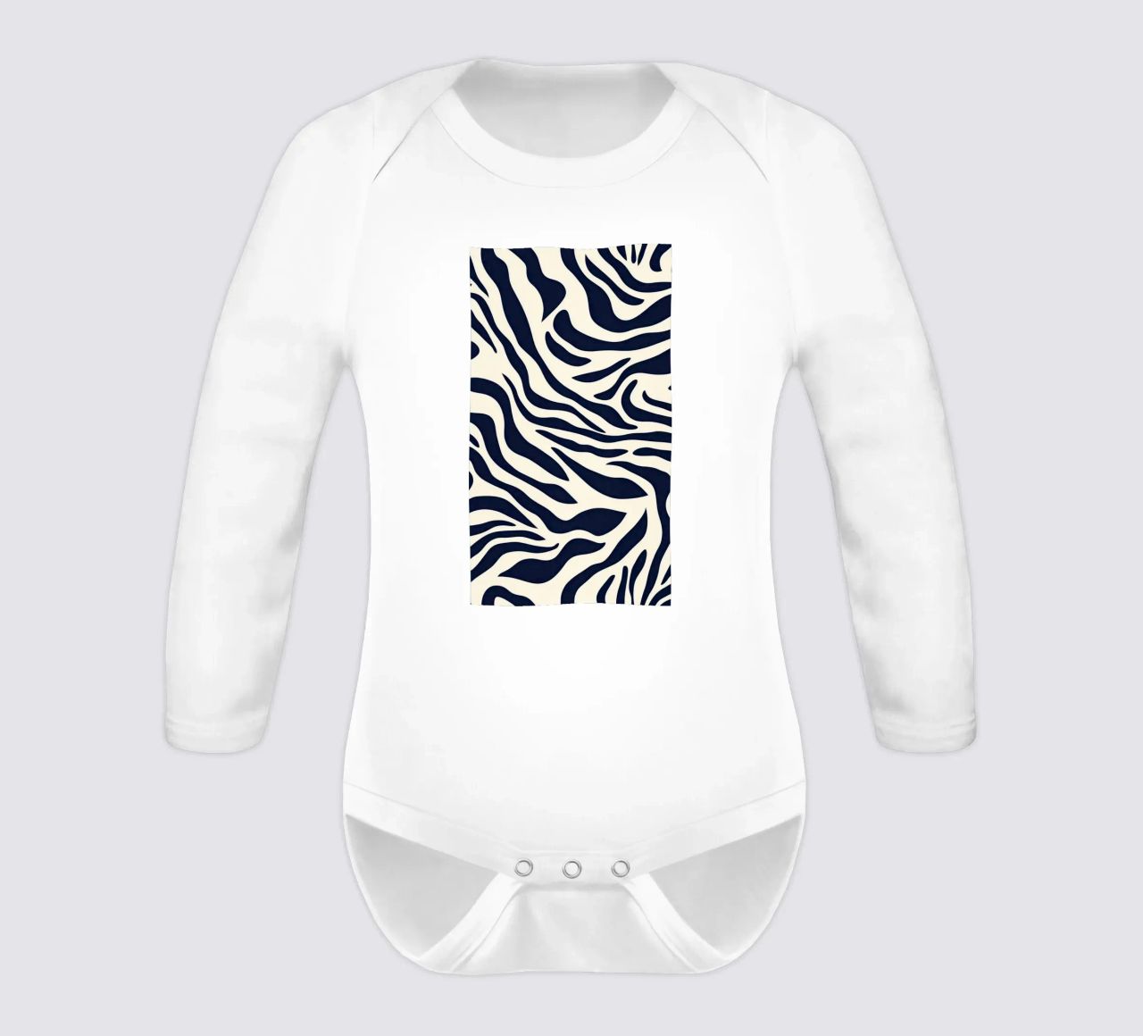 Zebra Print Pattern body neonato maniche lunghe da graphic design