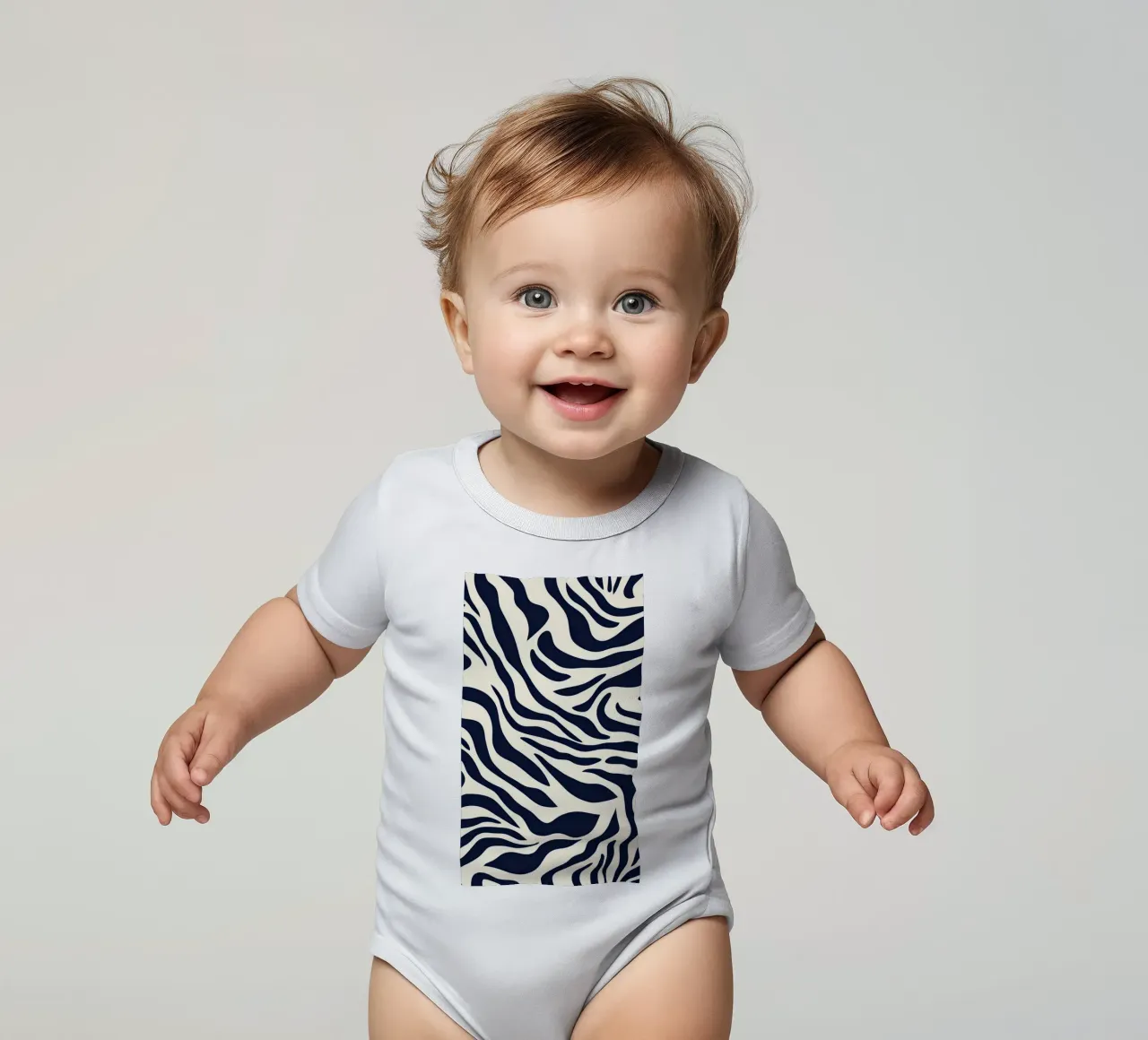 Zebra Print Pattern Kurzarm Babybody von graphic design