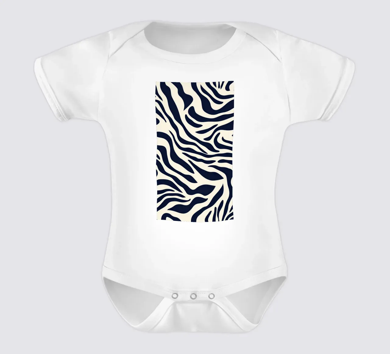 Zebra Print Pattern Kurzarm Babybody von graphic design