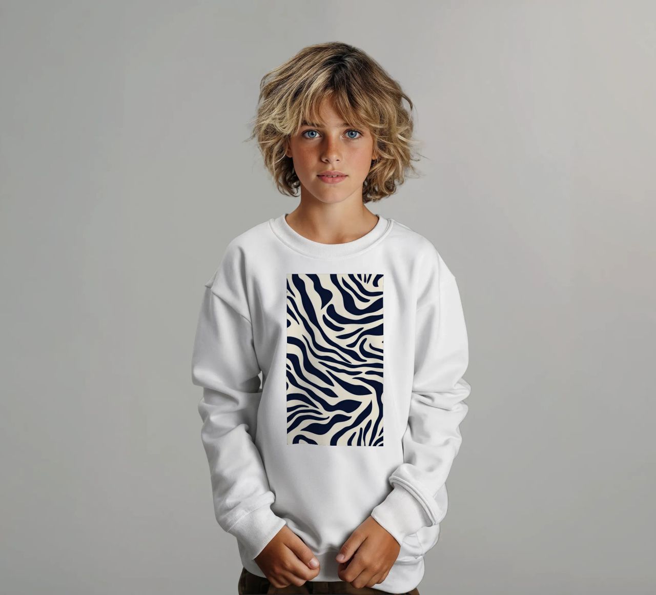 Zebra Print Pattern felpa bambino da graphic design
