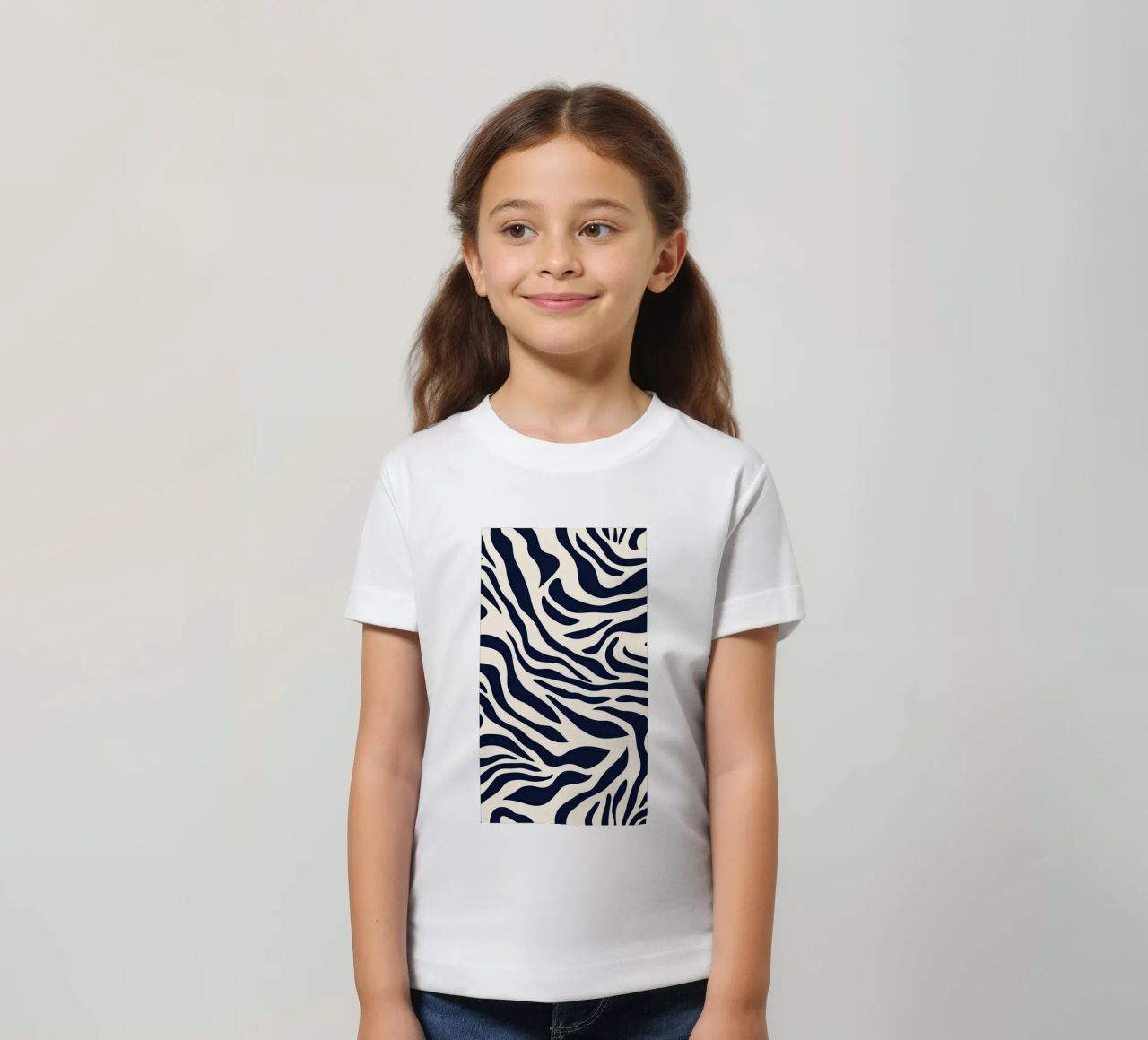 Zebra Print Pattern t-shirt bambini da graphic design