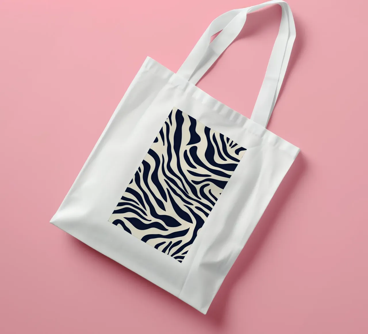 Zebra Print Pattern Jutebeutel von graphic design