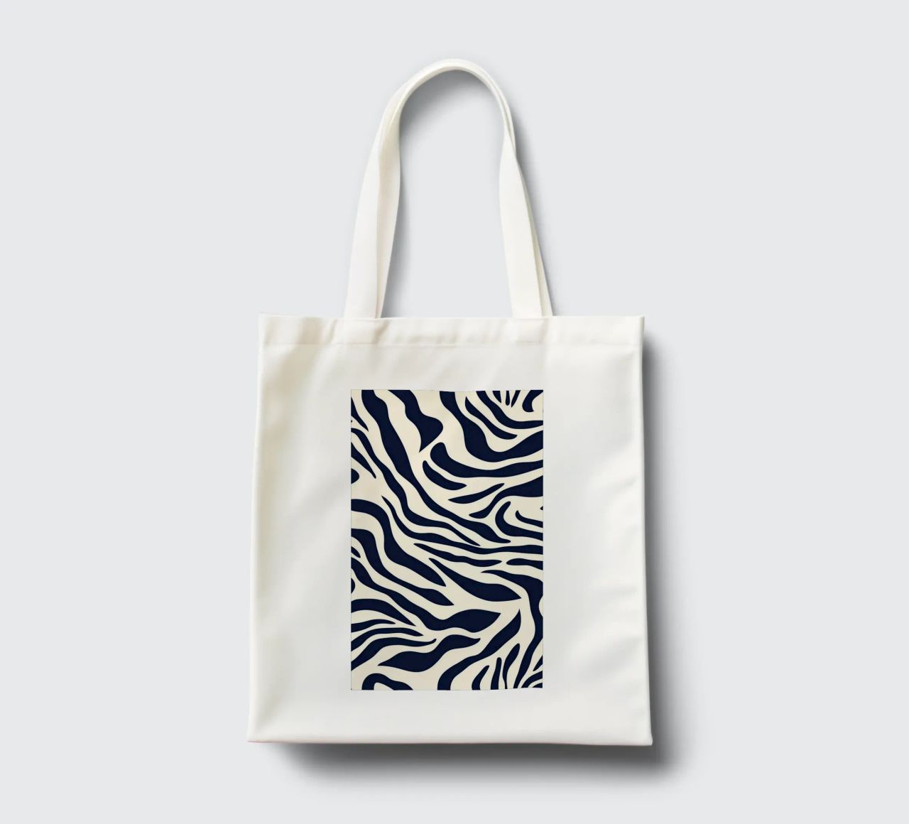 Zebra Print Pattern borsa in juta da graphic design