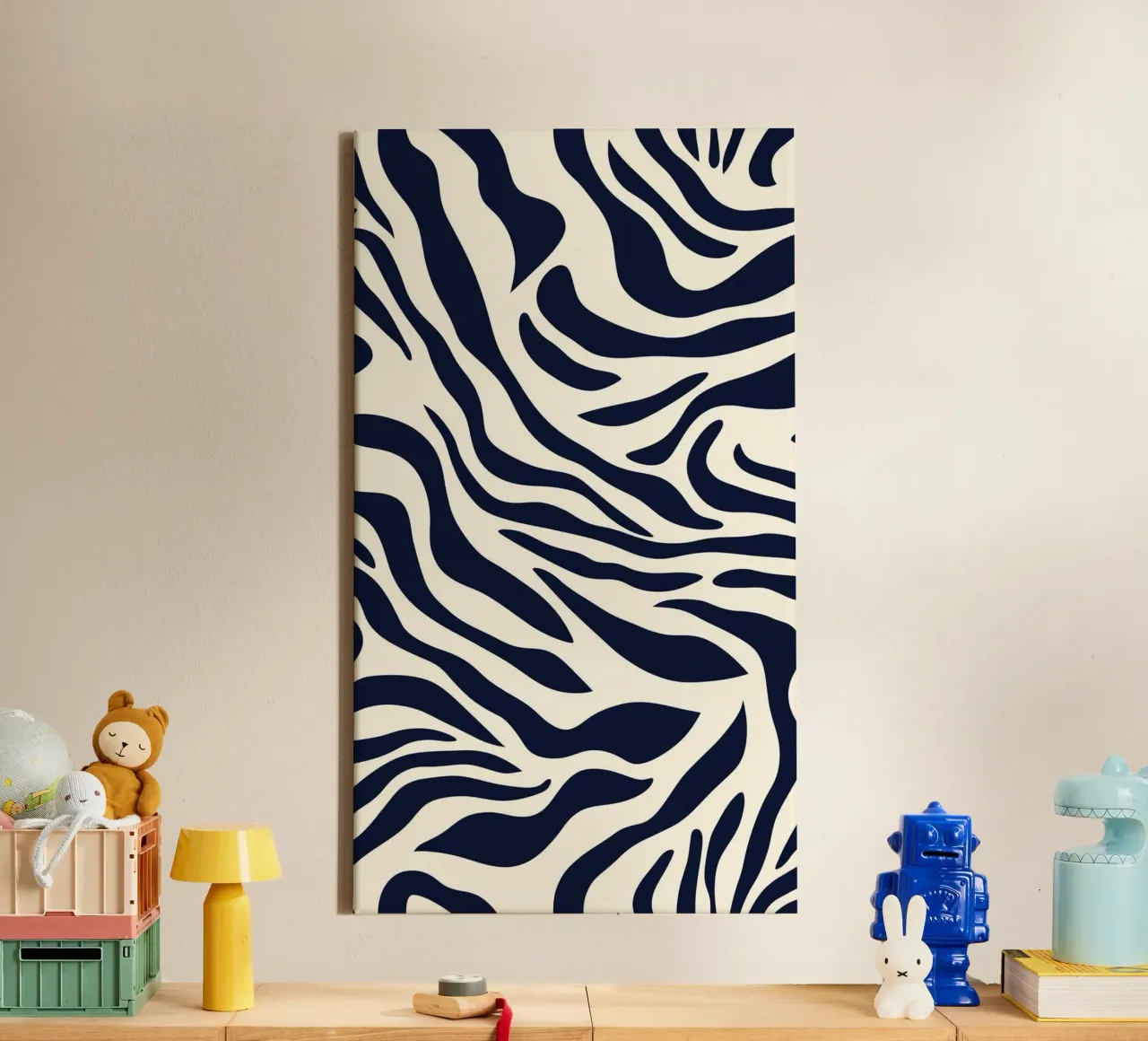 Zebra Print Pattern Leinwand von graphic design