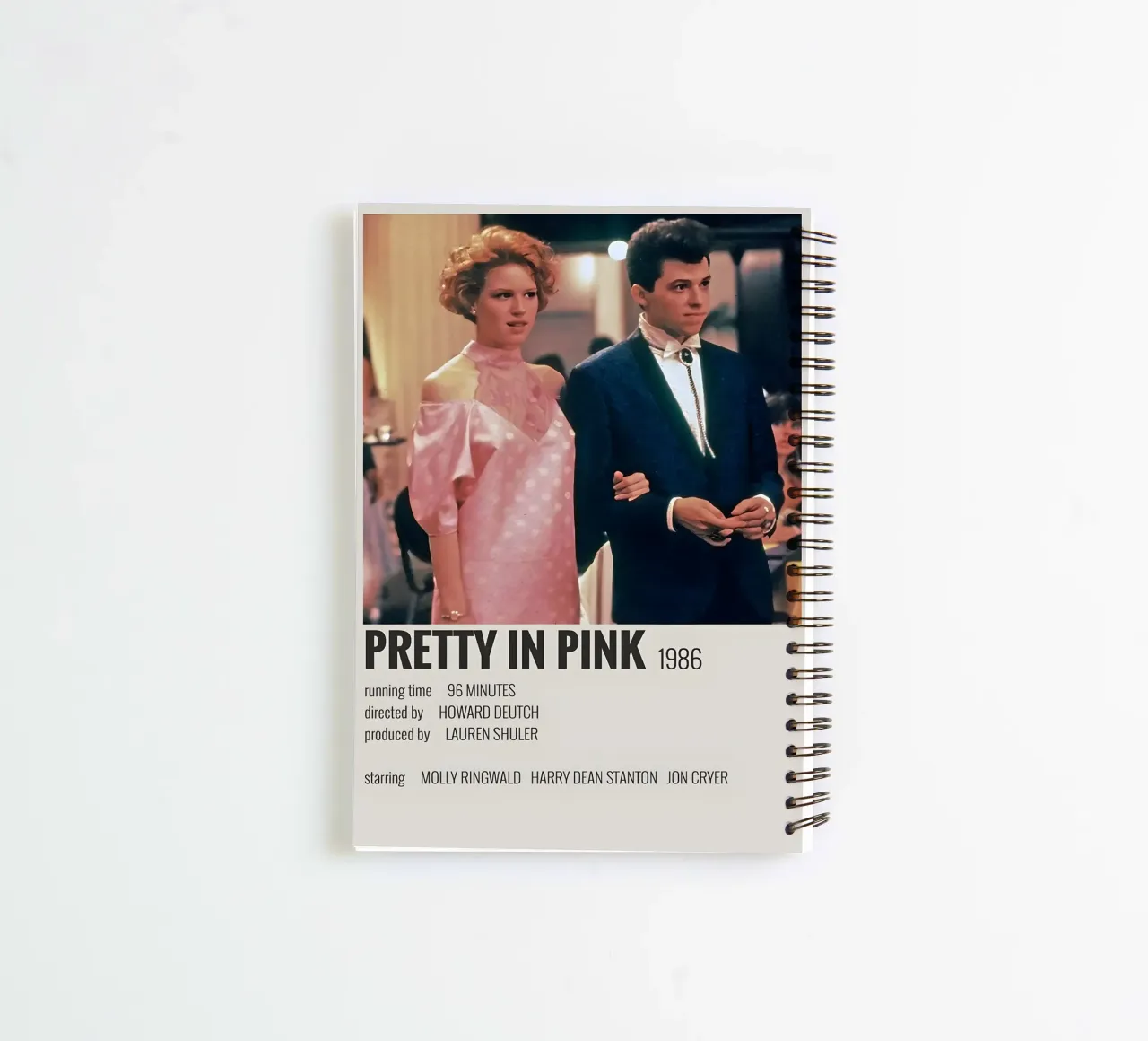 PRETTY IN PINK 1986 spiral notebook by MVFminimalist
