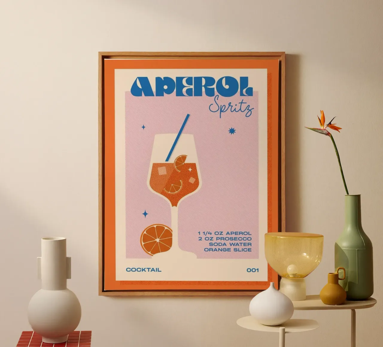 Aperol Spritz 001 Poster tela con Cornice a cassetta da noahmiss