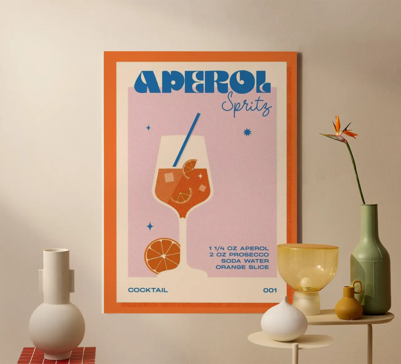 Aperol Spritz 001 Poster tela con Cornice a cassetta da noahmiss