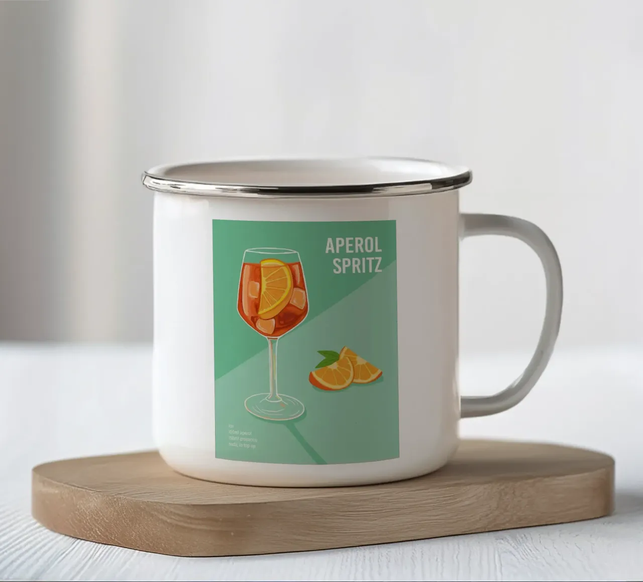 Aperol Spritz Ice Orange poster tazza in smalto da noahmiss