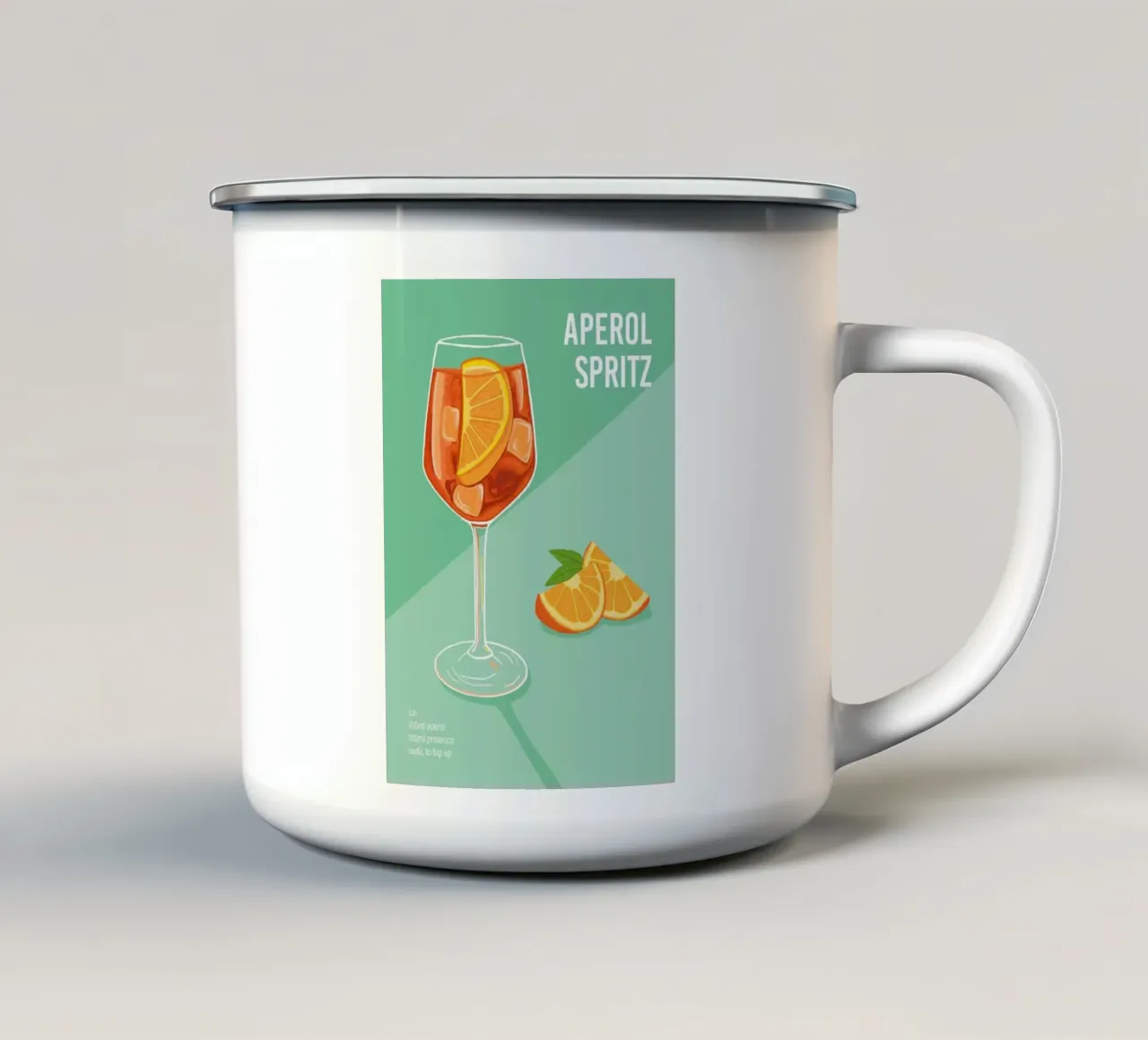 Aperol Spritz Ice Orange poster tazza in smalto da noahmiss