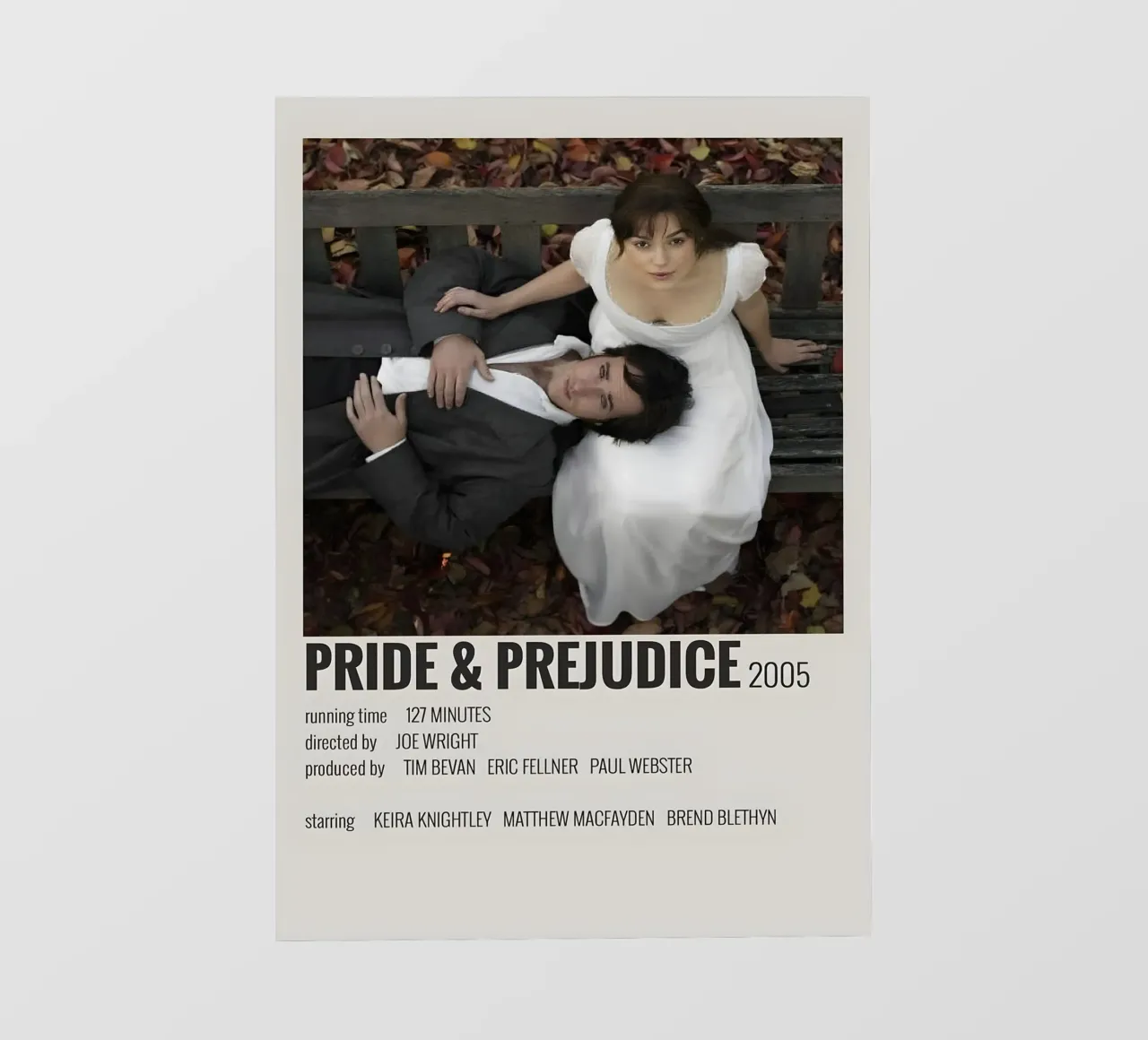 PRIDE & PREJUDICE 2005 pellicola backlit da MVFminimalist