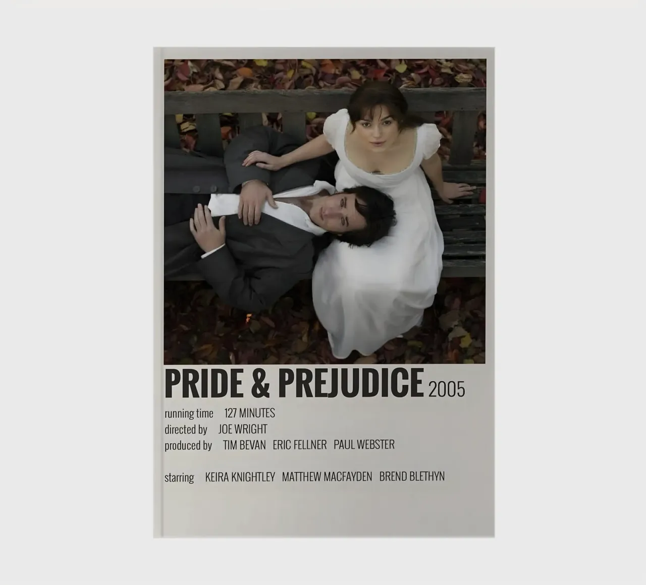 PRIDE & PREJUDICE 2005 notebook by MVFminimalist