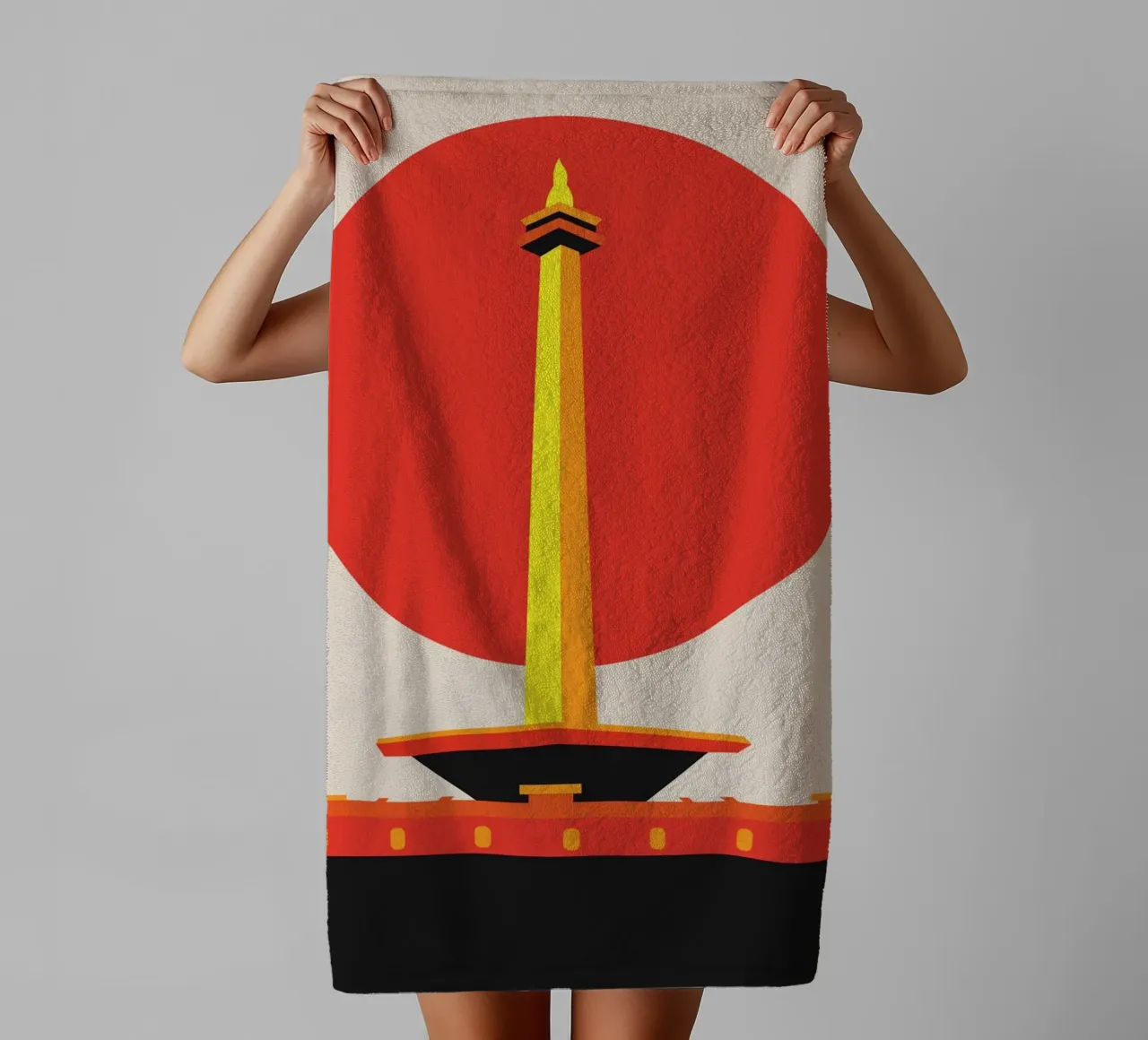 National Monument towel by Family Bauhaus Art