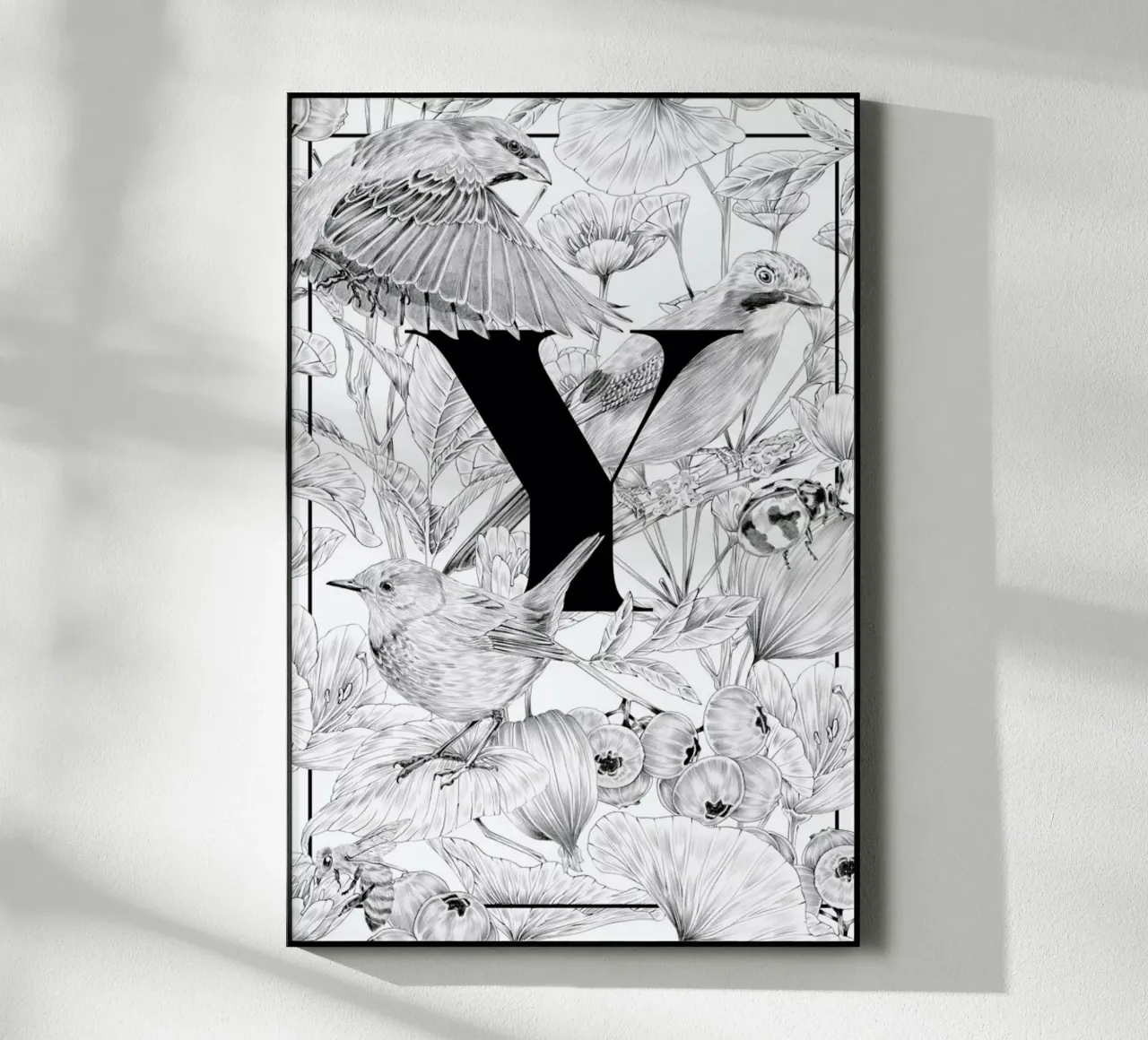Floral Alphabet Y plexiglass da Faunesque