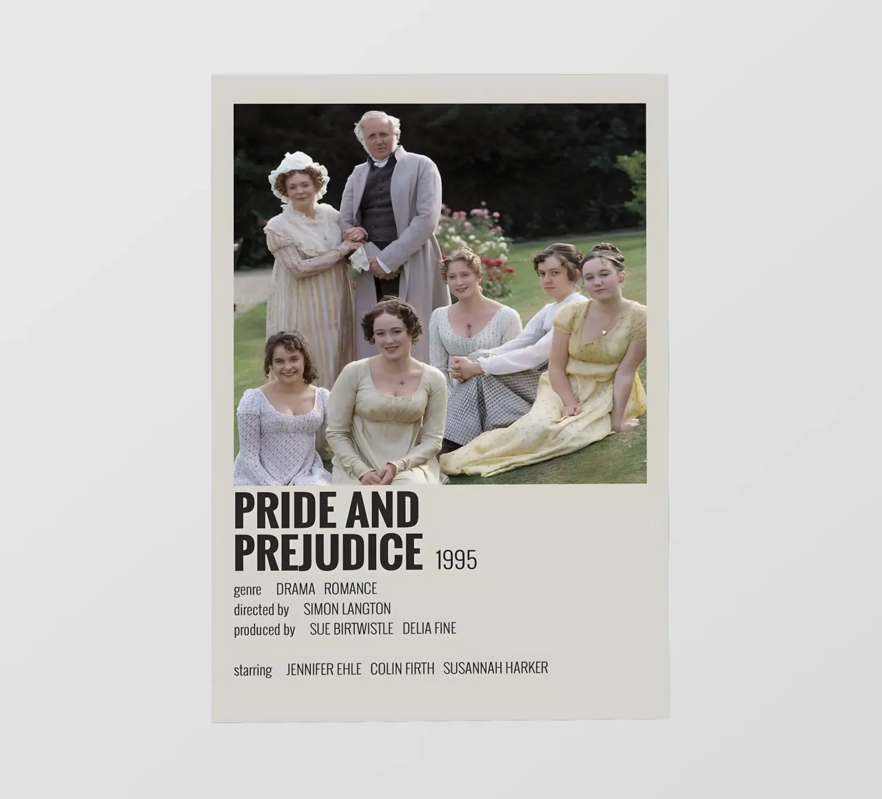 PRIDE AND PREJUDICE 1995 pellicola backlit da MVFminimalist