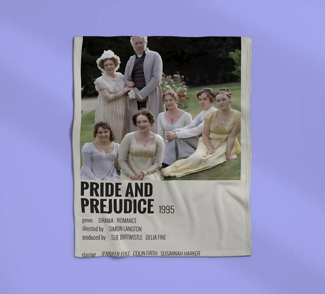 PRIDE AND PREJUDICE 1995 coperta in pile da MVFminimalist