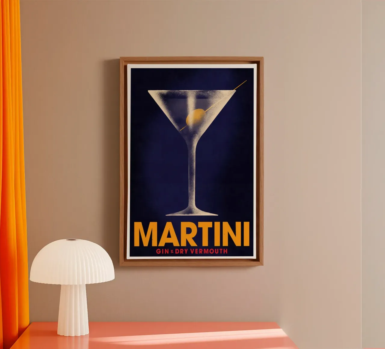 Poster Martini GIin e Dry Vermouth tela con Cornice a cassetta da noahmiss