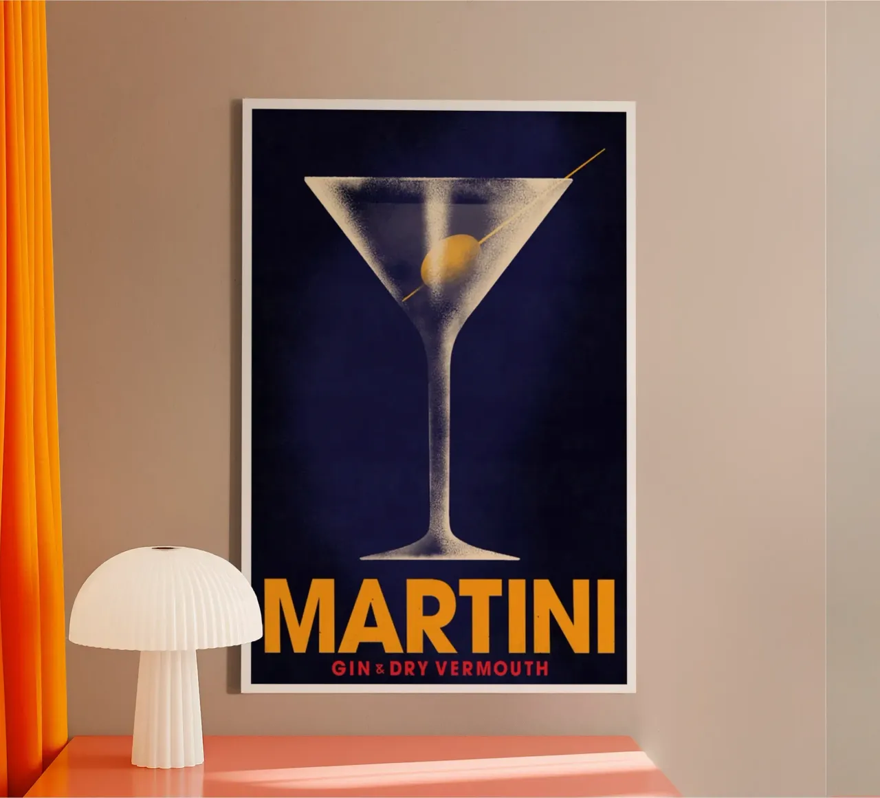 Poster Martini GIin e Dry Vermouth tela con Cornice a cassetta da noahmiss