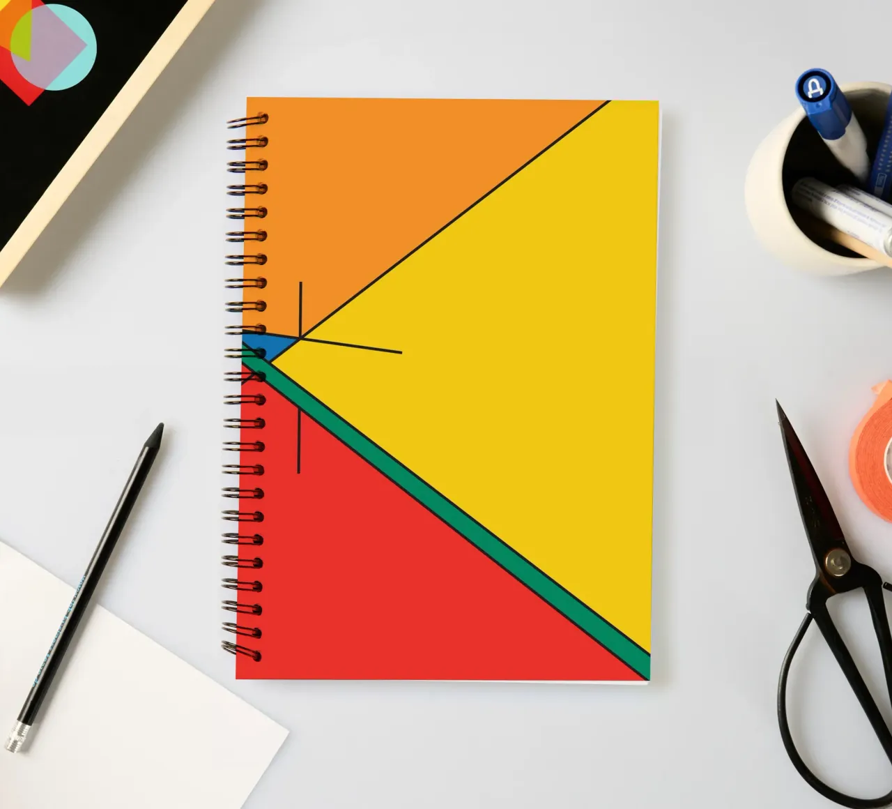 Line perspective idea spiral notebook by Family Bauhaus Art
