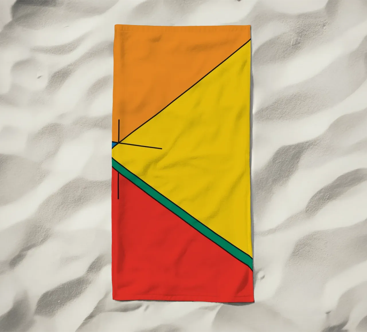 Idea di prospettiva lineare telo mare da Family Bauhaus Art