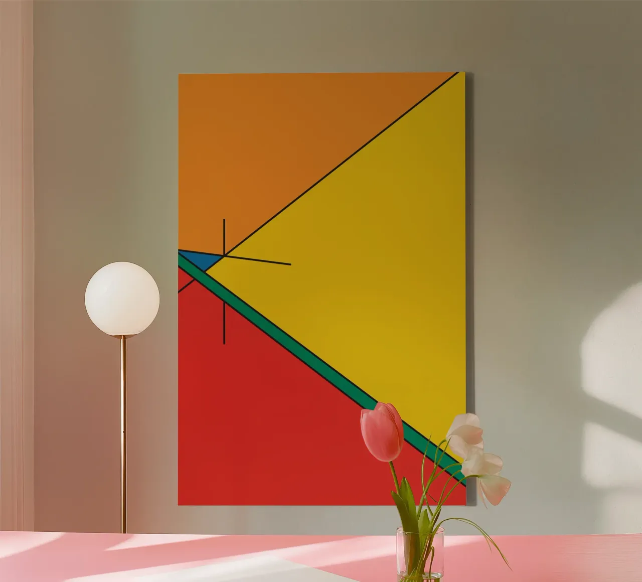 Line perspective idea canvas by Family Bauhaus Art