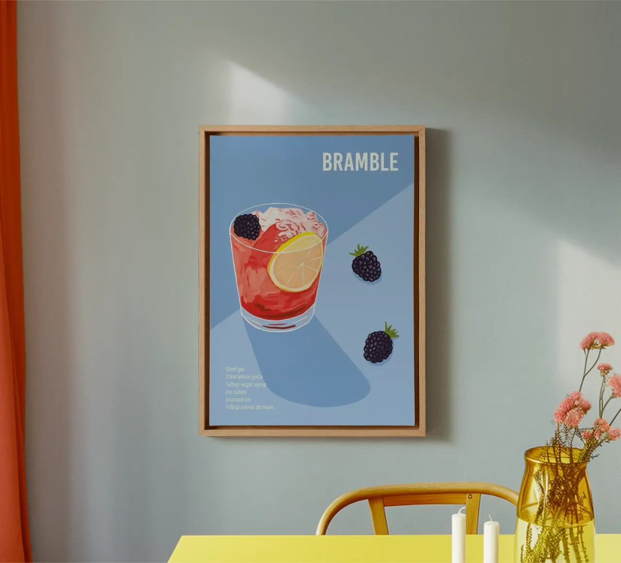 Poster del succo di limone di rovo tela con Cornice a cassetta da noahmiss